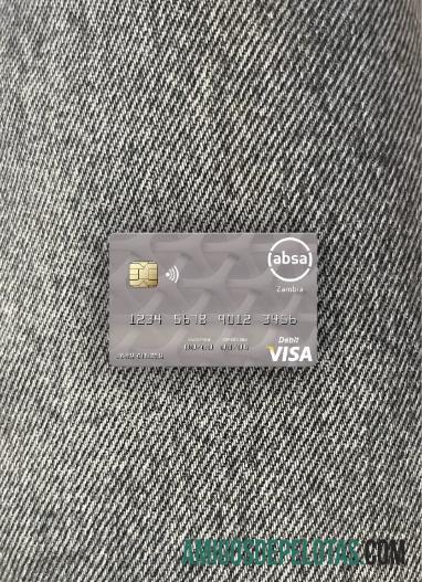 Zâmbia Absa Bank Zâmbia Plc Visa Cartão de Débito Photolook Front amostra